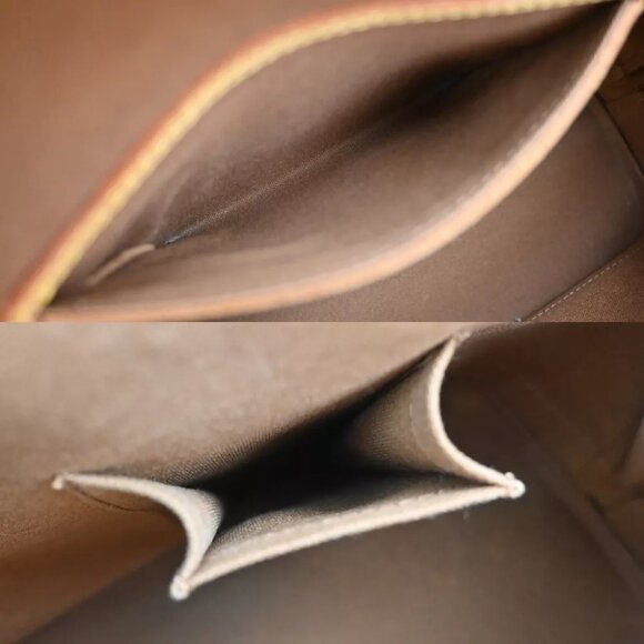 LOUIS VUITTON LV Logo Alma Hand Bag Monogram Leather Brown France M51130 79EA910 - Picture 12 of 15